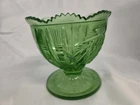 Avacado Green Depression Glass Small 4 Inch Vasel