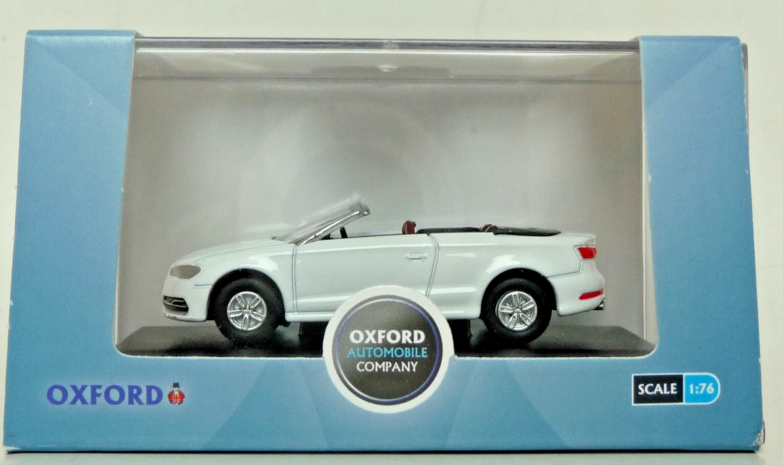 Oxford Diecast 76S3001 Audi S3 Cabriolet Glacier White 1:76 scale