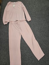 Women's Longsleeve Cheibear Waffle Pajama Set Pink Sz L