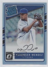 2017 Panini Donruss Optic Carolina Blue Prizm 28/35 Yohander Mendez Auto 0x1