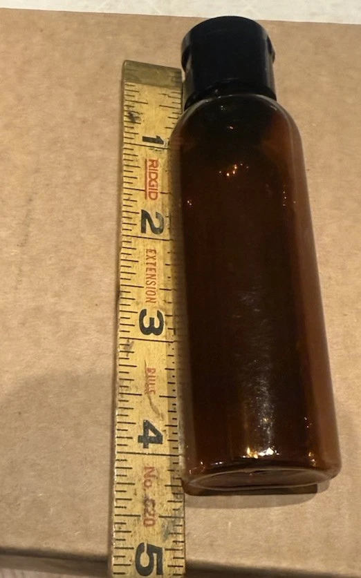 2 oz Amber Bullet Plastic Bottle 12 bottles & NATURAL DISC Lids -FREE SHIP - Image 3 of 4