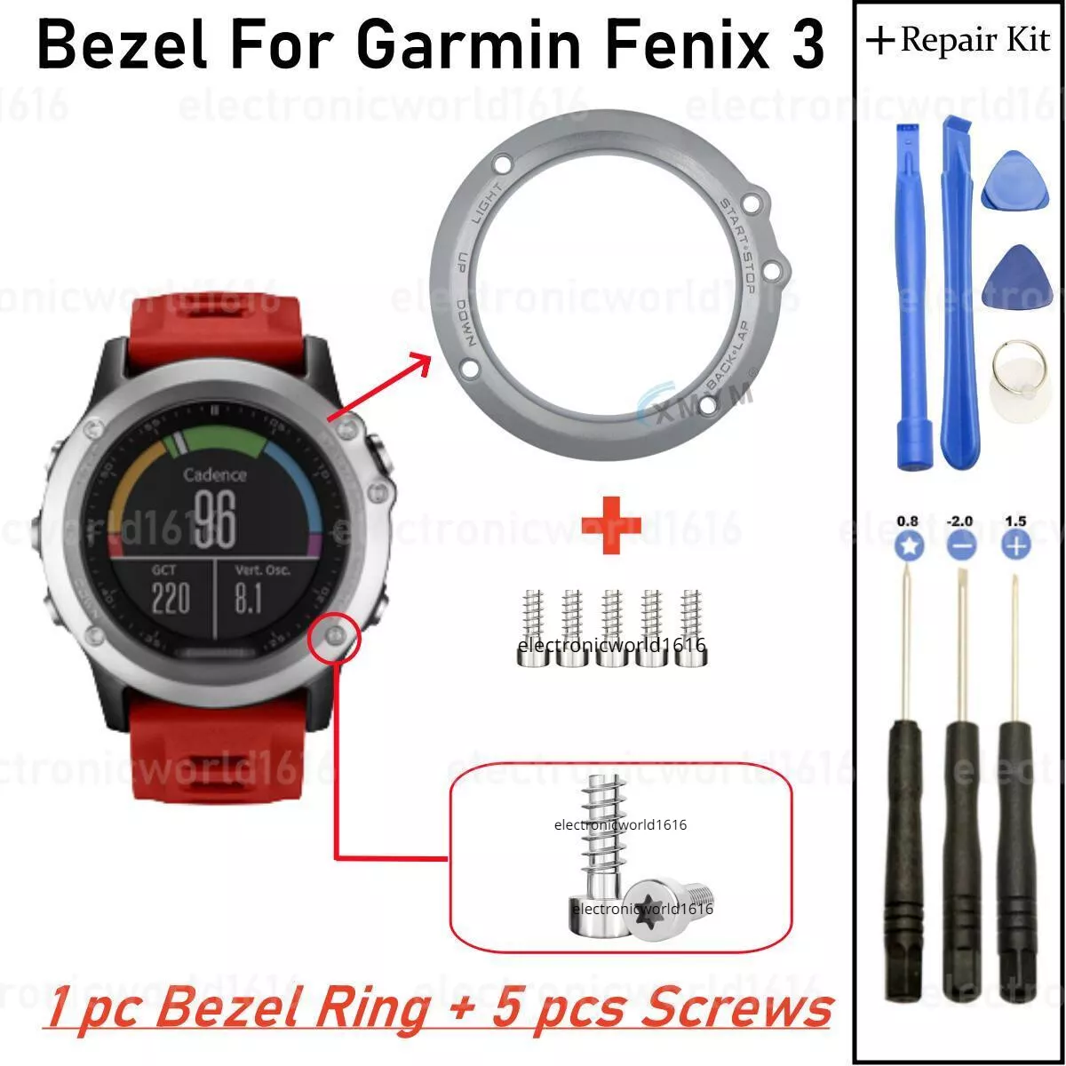 Garmin fenix 3 bezel ring sale