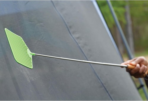 11-18'' Telescopic Fly Swatter,Extendable Metal Handle,Durable Plastic Swat Head - Picture 2 of 3