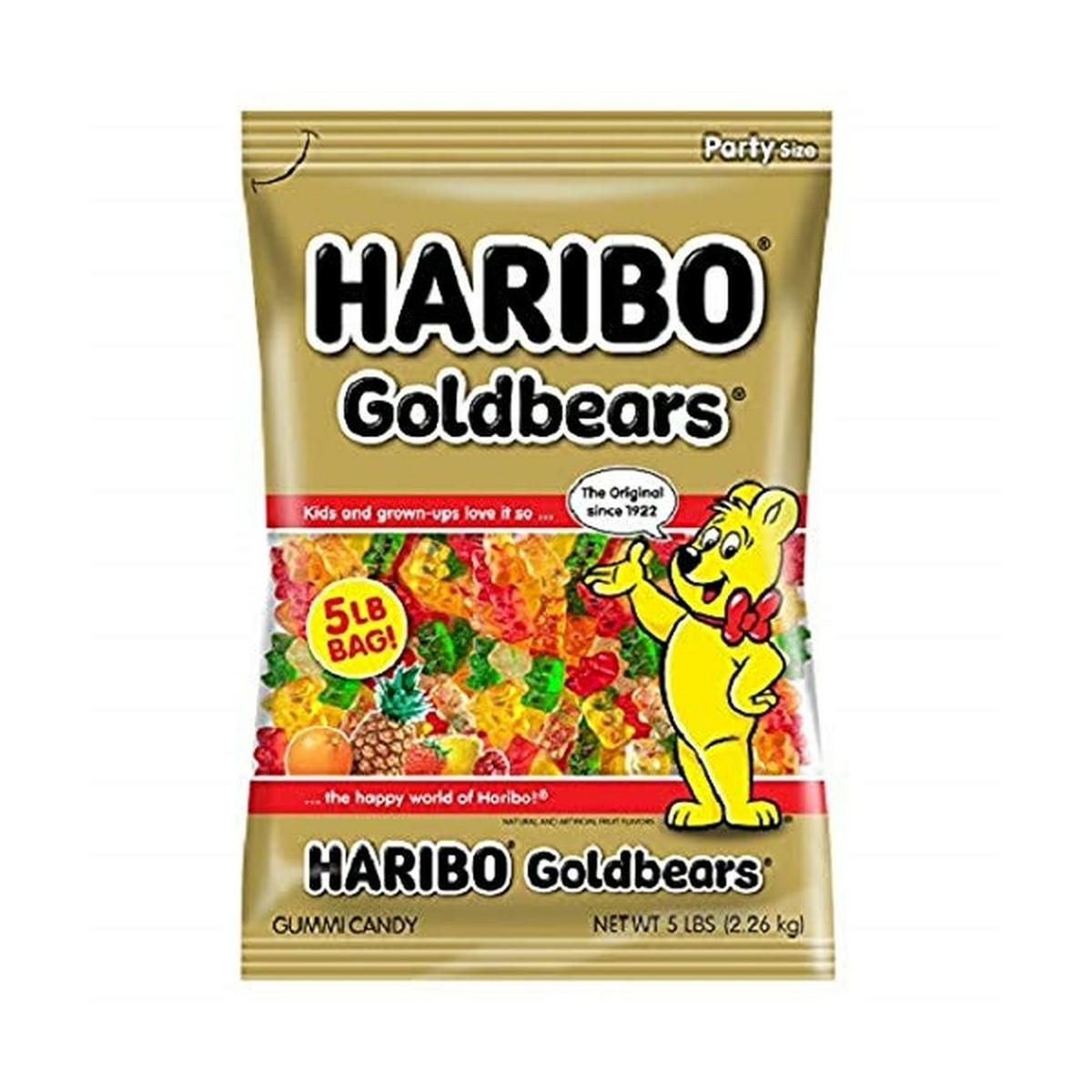 Haribo Goldbears Gummi Candy 5 lbs Bag 5 Fruity Flavors Sweet Delicious  Treat 885782063562| eBay