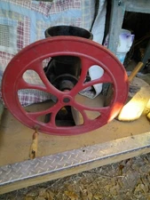 ""ANTIQUE PRIMITIVE CAST IRON NO 3 GRIST MILL LARGE WHEEL VERY COOL!!"""