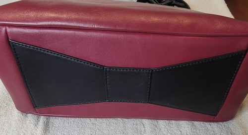 Kate Spade New York Branton Squares Mills Leder Handtasche Umhängetasche burgund/creme - Bild 7 von 19