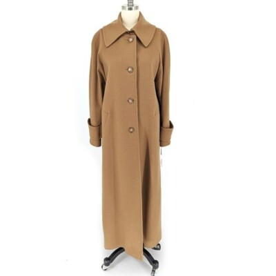 NEW Fleurette Perry Wool Balmacaan Coat Tan/Vicuna 2 loro piana preppy classic