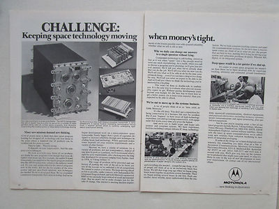 11/1973 PUB MOTOROLA ELECTRONICS ERTS TRANSPONDER JUPITER WIKINGER ORIGINAL ANZEIGE