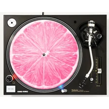 DJ Pink Lime Slice Slipmat Turntable 12" LP Record Player, DJ Audiophile