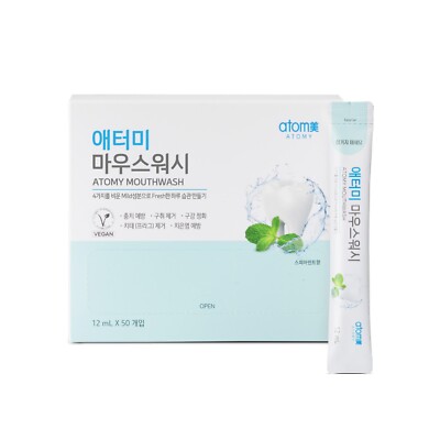 Atomy Mouthwash Portable Fluoride Fresh Daily Routine 50x 12ml Packets NEW