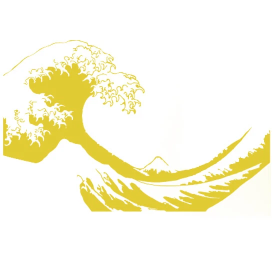 The Great Wave off Kanagawa Vinyl Decal for Macbook Air & Pro 13" 13.3" Laptop - Image 2 of 3