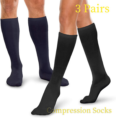 3Pair Compression socks Calf/New High Solid Support Stockings For Unisex