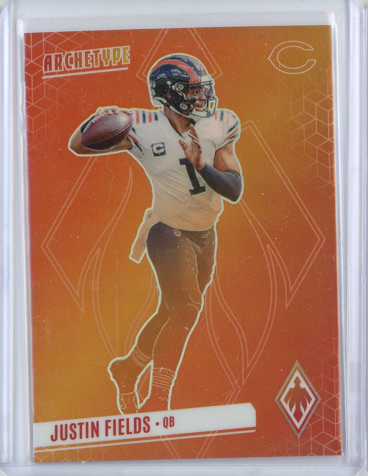 2023 Panini Phoenix Justin Fields Archetype #ARCH-14 SSP CASE HIT Bears M106