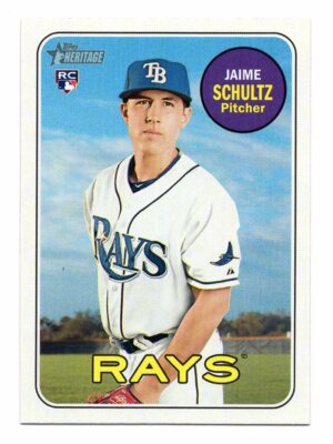  2018 Topps Heritage #558 Jaime Schultz RC Rays