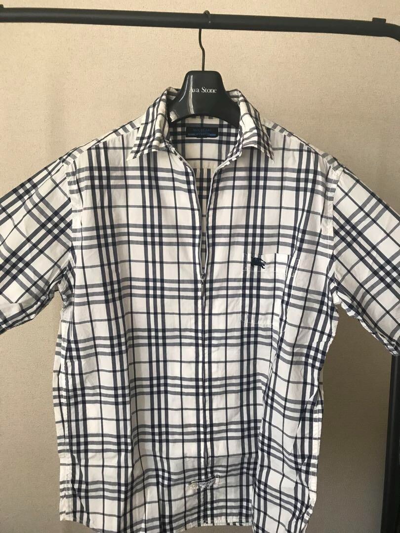 Burberry Blue Label Navy Blue quarter zip Shirt | eBay