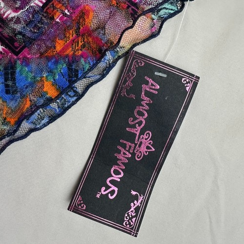 FAST FAMOUS Ärmelschal Damen S mehrfarbig abstrakt Blumenmuster Spitze wie - Bild 2 von 8