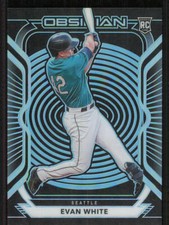2021 Panini Obsidian Electric Etch Carolina Blue #53 Evan White