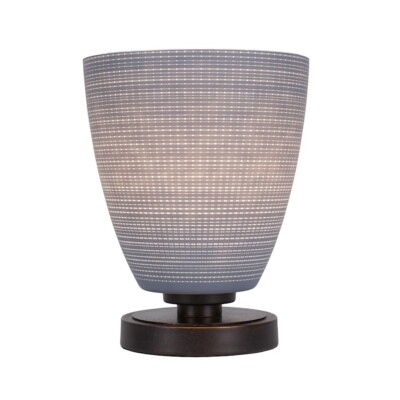 Toltec Luna Accent Table Lamp, Dark Granite, 8'' Gray Matrix Glass - 51-DG-4072