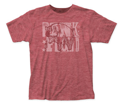 Authentic PINK FLOYD Pig Slim Fit T-Shirt Heather Red S M L XL 2XL NEW
