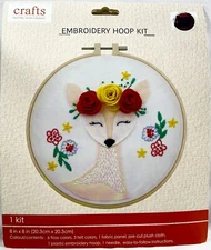 NEW 2000s Crafts Deer Embroidery Hoop Kit Felt 8" Diameter 16109