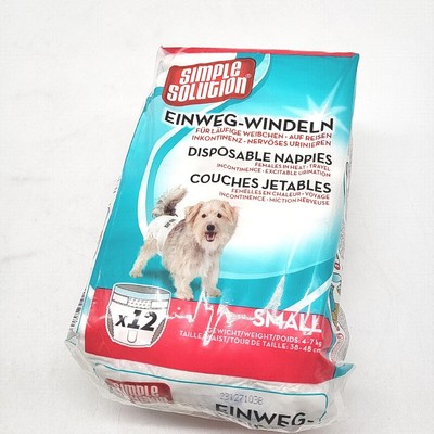 Simple Solution Einwegwindeln für Hunde Größe S 12 Stück