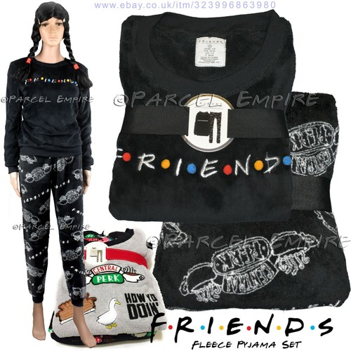Official FRIENDS TV Series FLEECE PYJAMA SET Top Bottoms PJ Pyjamas Central Perk