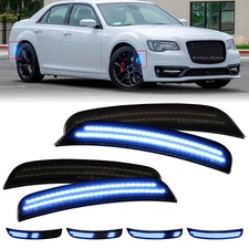 For 2015-2023 Chrysler 300 300C 300S Dynamic Front Rear LED Side Marker Lights 