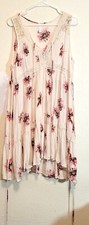 Xhilaration Ivory Floral Lace Sleeveless Boho Sundress Size M
