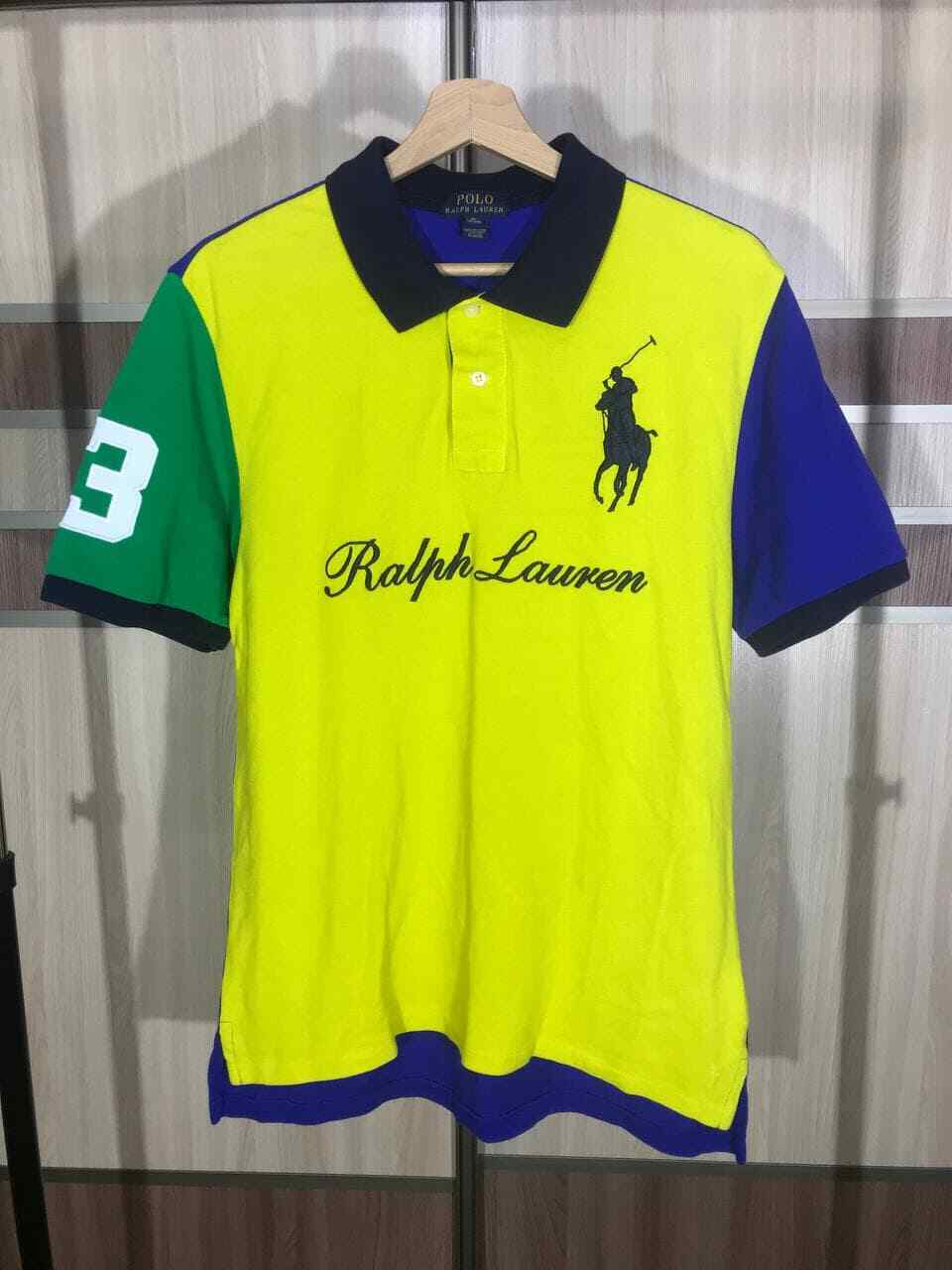 Polo Ralph Lauren Camicia Casual Multicolore Pony Uomo Taglia M
