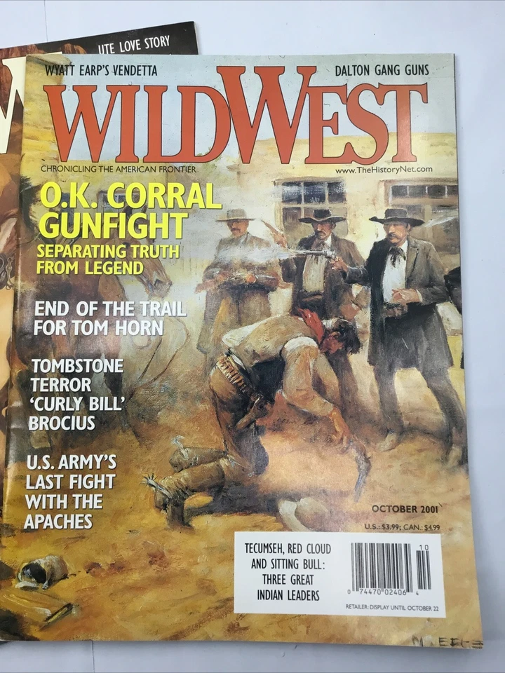 WILD OLD WEST WESTERN HISTORY Magazine Lot 3 GERONIMO Country Music OK Corral Foto 2 de 4