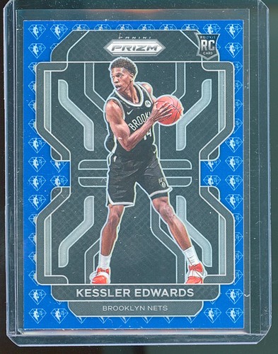 2021-22 Panini Prizm Kessler Edwards RC Blue NBA 75th Anniversary #284 - Nets - Bild 1 von 2