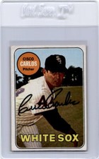 CISCO CARLOS 1969 TOPPS #54 HARD SIGNED AUTO CHICAGO WHITE SOX *11177