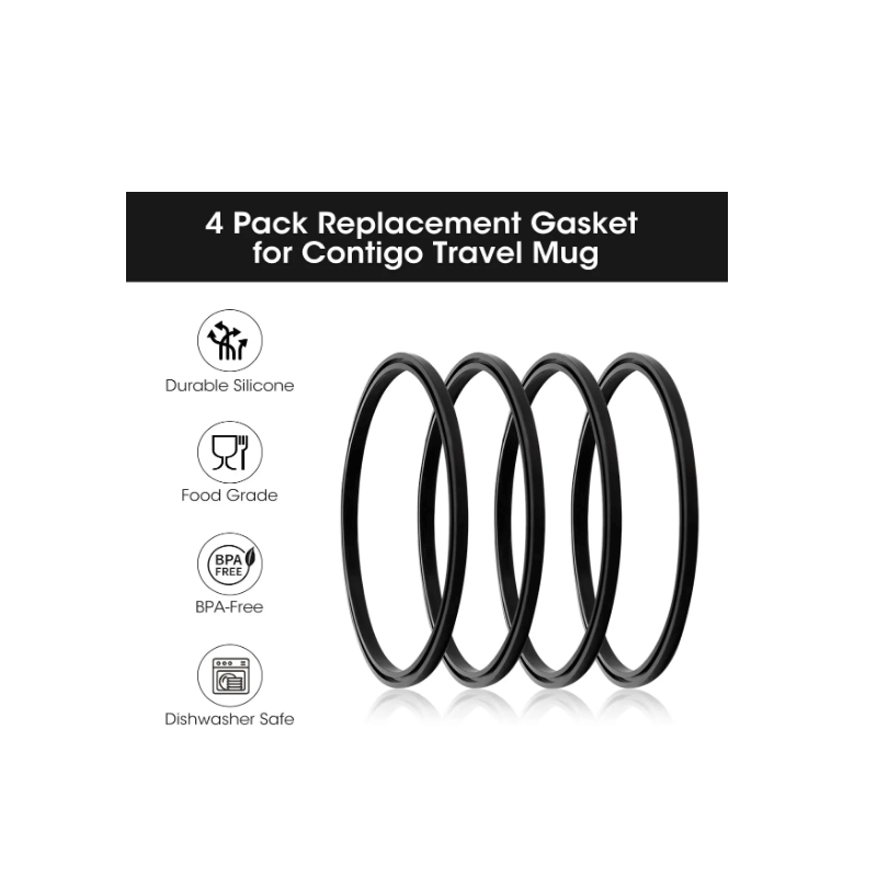 4 Pack Replacement Gasket Compatible with Contigo Snapseal Byron Travel