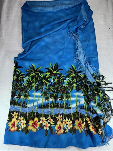 Indocraft Imports Pareo Sarong Beach Wrap Tropical Palms