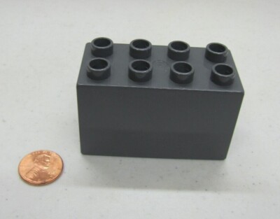 Lego Duplo Block Dark Gray Grey 2X4X2 Brick Block House Town