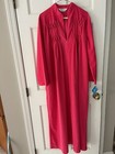 New w Tags Women lounge wear Kayser Roth long cozy 3/4 zip robe pockets USA vint — photo 3