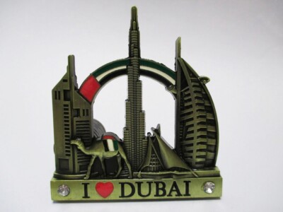 Dubai Magnet Metall Burj Kalifa Al Arab Emirates Kamel (36bro)
