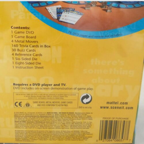 Scene It Movie Trivia Game 2003 NEW Sealed Dvd Memory Factory Board Mattel NIP - Picture 7 of 13