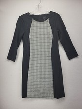 Black Saks Fifth Avenue Womens Dress 4 Black Lined Straight Body Con Stretch