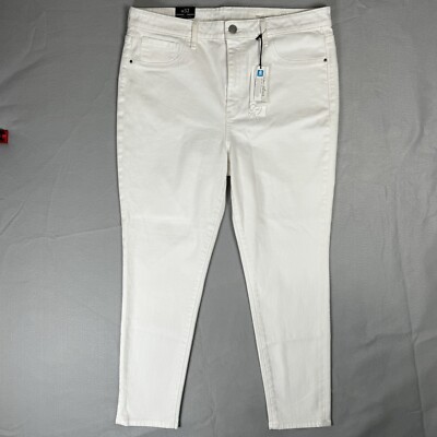 NWT Treasure & Bond Charity High Rise Skinny Crop Jeans Size 32 White Stretch