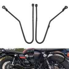 For 2001-2015 Bonneville SE T100 Black Saddlebag Support Guard Bars Pannier Rail