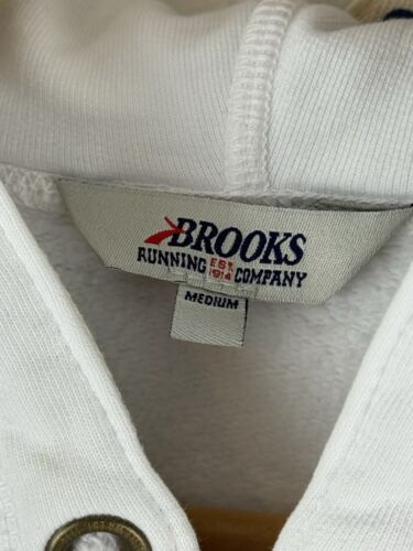 Brooks Running Co Heritage Pullover Hoodie Womens Size Medium White - Picture 4 of 10