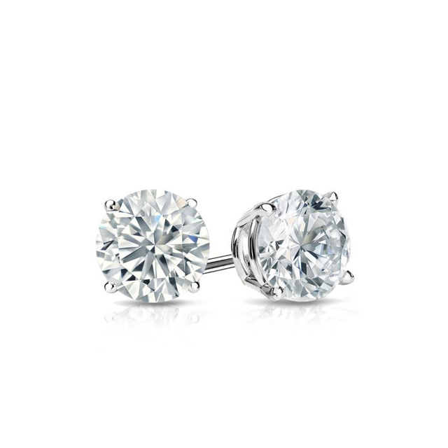 1/2 Ct Diamond Stud Earrings D/VVS1 Diamond Solitaire Earrings 14k