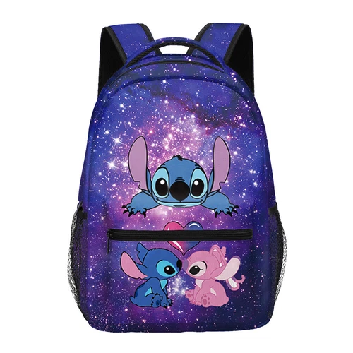 Cartoon Stitch School Backpack Laptop Bags Kids Handbag Travel Bag Teenagers Bag - Picture 9 of 56