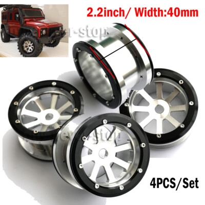 4 Jantes Alu Beadlock 2.2" Pour RC Crawler 1/10 - Wraith, TRX-4, D90, SCX10