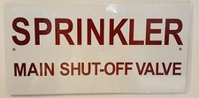 Sprinkler Main Shut-Off Valve Sign Aluminum Sign, 10" x 5" -REF24-1027