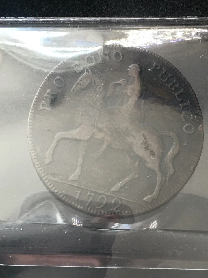 1792 Great Britain Coventry 1/2 Half Penny Lady Godiva Elephant Conder Token - Image 4 of 4