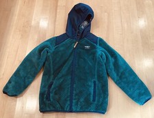 LL Bean Kids' Mountain Bound Reversible Jacket Green / Cross Hatch Camo L 6X-7