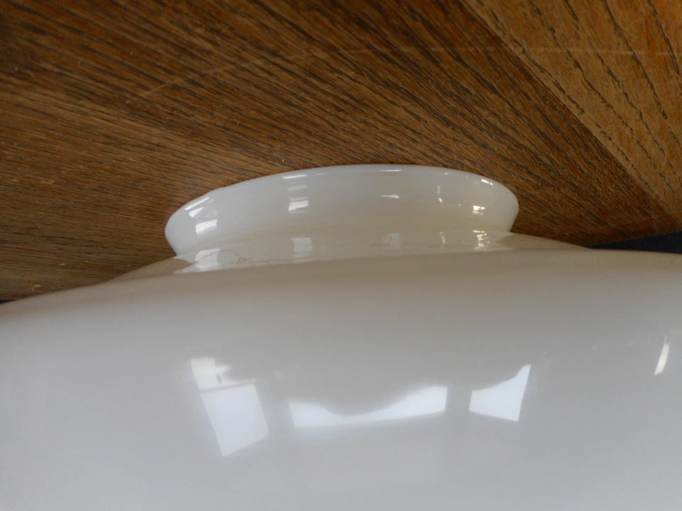 Casa Escolar Globo Tono Blanco Vintage Luz Antigua Restaurar Granja Años 20? Foto 3 de 4