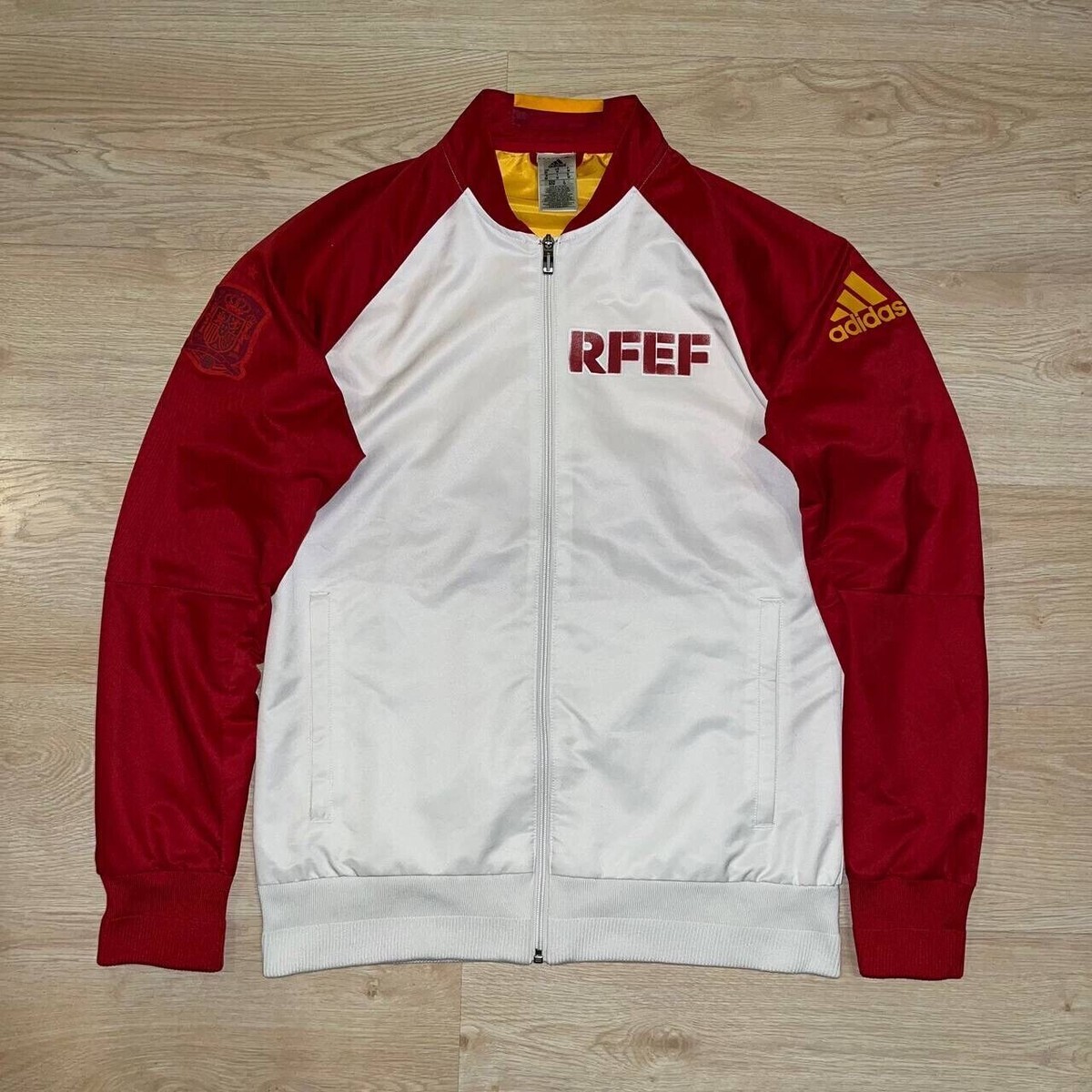 SPAIN ADIDAS 2016 EURO FOOTBALL ANTHEM JACKET SIZE “M” AI4438 SOCCER